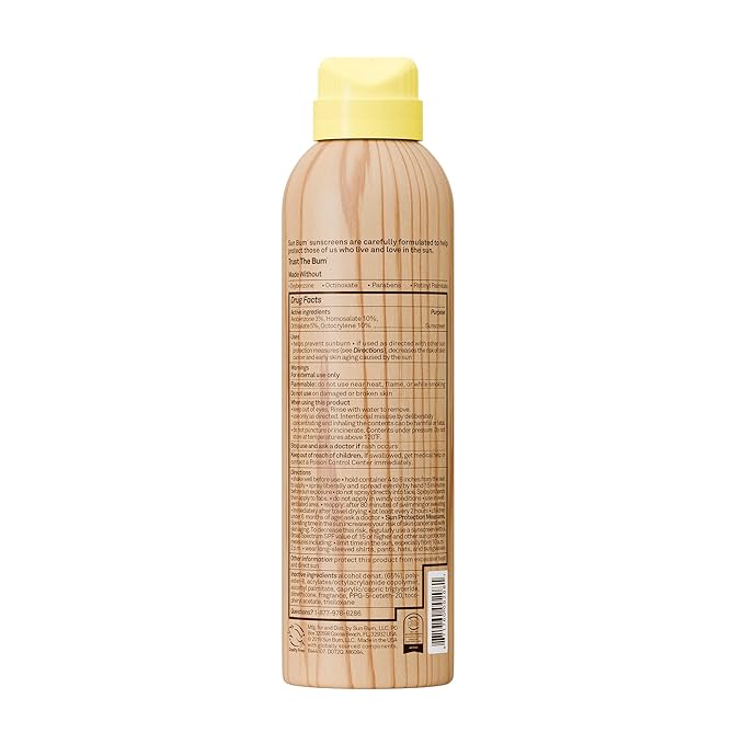Sun Bum Original SPF 70 Sunscreen Body Spray - Broad Spectrum Moisturizing Sunscreen with Vitamin E - Hawaii 104 Act Compliant (Made without Octinoxate & Oxybenzone) - 6 oz