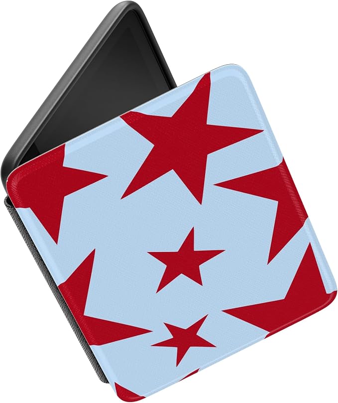 Casely Kindle Case | Stars Align | Blue & Red Stars | 7” Kindle Colorsoft and 7” Kindle Paperwhite (12th Gen)
