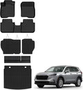 Auxko All Weather Floor Mats for 2026-2023 Honda CRV(Include Hybrid) Upper Cargo Mat with Backrest Mat TPE Liners Accessories Guard Odorless Anti-Slip Black