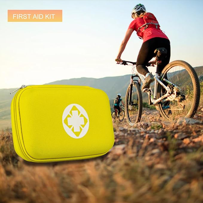 274PCS Hiking First Aid Kit for Home Personal Emergency Supplies Compact Bag for Backpack, First Aid Essentials Survival Kit for Business Travel Car Yellow Monoki
