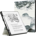 CoBak Case for 11" Kindle Scribe 3rd Generation 2025, Kindle Scribe Colorsoft with Two Viewing Angles - All New PU Leather Cover with Auto Sleep Wake, Pen Holder. Ink Painting