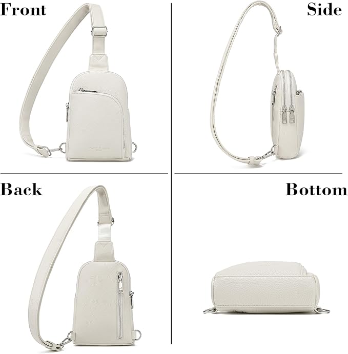 INICAT RFID Blocking Sling Bag, Anti Theft Crossbody Bag for Women Compact Travel Purses Vegan Leather