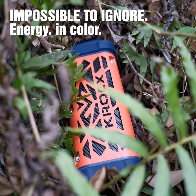 TRAVOR Magnetic Outdoor Bluetooth Speaker Portable, 45W, Deep Bass, Rugged All-Aluminum Metal Body, IP68 Waterproof, Wireless TWS Pairing for Camping, Beach, 25Hrs of Playtime (Blaze Orange)