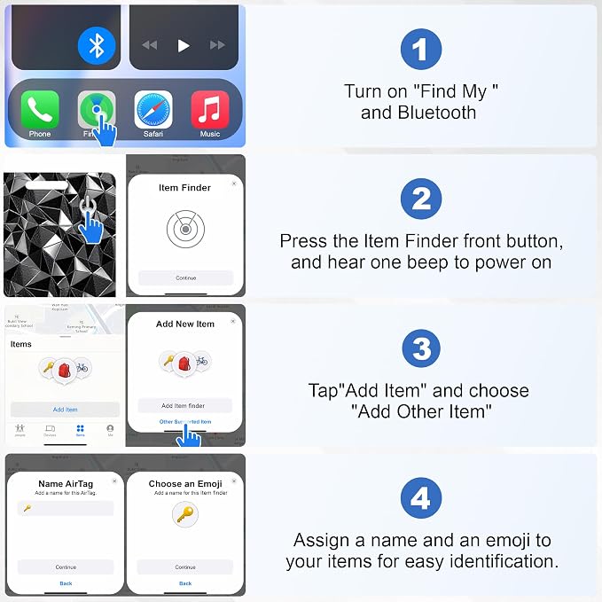 Wallet Tracker Card for Apple Find My (iOS Only), Ultra-Thin Bluetooth Tracker Smart Card Wallet Finder, IP68 Waterproof Slim Item Locator for Wallets, Keys, Passport & Luggage Tags (Diamond Black)