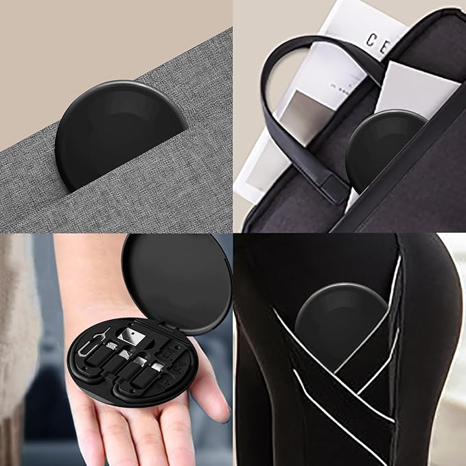 USB to USB-C Adapter, USB C Charging Cable Adapter Kit Contains Multiple OTG Adapters for USB Type C/USB A/USB C Male Cable/Micro USB, Equipped with SIM Extractor/SIM Slot/Phone Holder (Black)