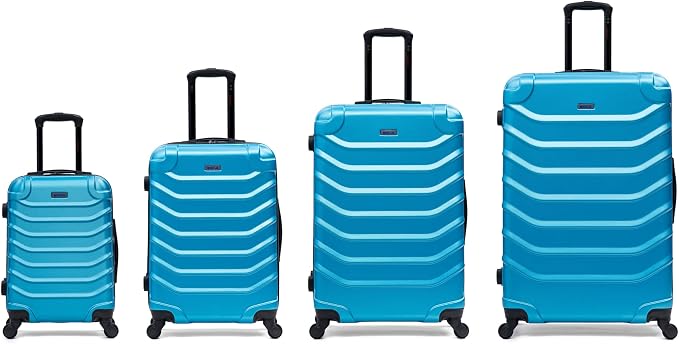 InUSA ENDURANCE Luggage with Spinner Wheels | Durable Lightweight Hardshell Suitcase, Travel Sets with Handle and Trolley | (20in, 24in, 28in, 32in) 4 Pieces Luggage Set | Teal