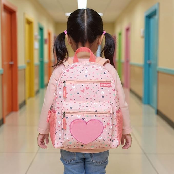 Trail maker 17” Kids Character School Backpacks Plush for Girls with Side Pockets, Padded Straps