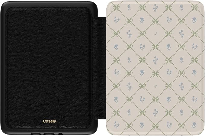 Casely Kindle Case | Petite Petals Floral | Dainty Lattice | Compatible with 7” Kindle Colorsoft and 7” Kindle Paperwhite (12th Gen 2024 Models)