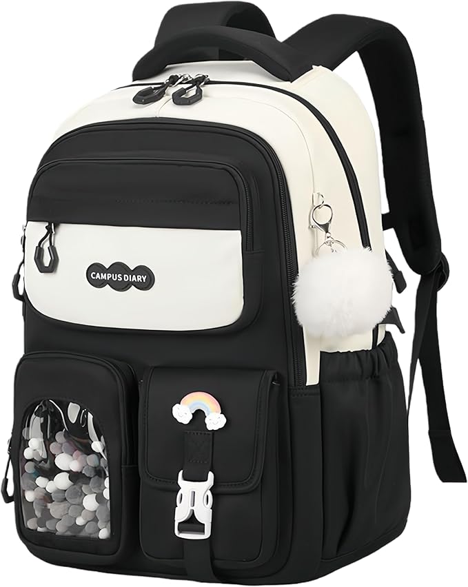 VIDOSCLA Vivid Girls' School Backpack Kids Elementary Schoolbag Primary Backpack with Multi-Pocket Design
