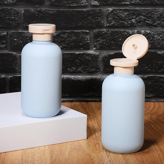 Healeved 2pcs Travel Toiletries Bottles Leak Refillable Containers for Shampoo Lotion Stylish Each for Outdoor Adventures and Business Trips