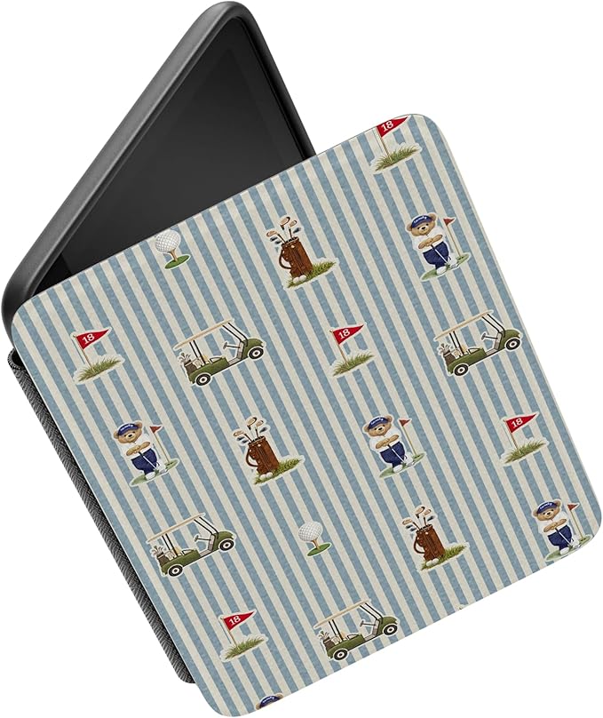 Casely Kindle Case | Clubhouse | The Caddie Print | Compatible with 7” Kindle Colorsoft and 7” Kindle Paperwhite (12th Gen 2024 Models)