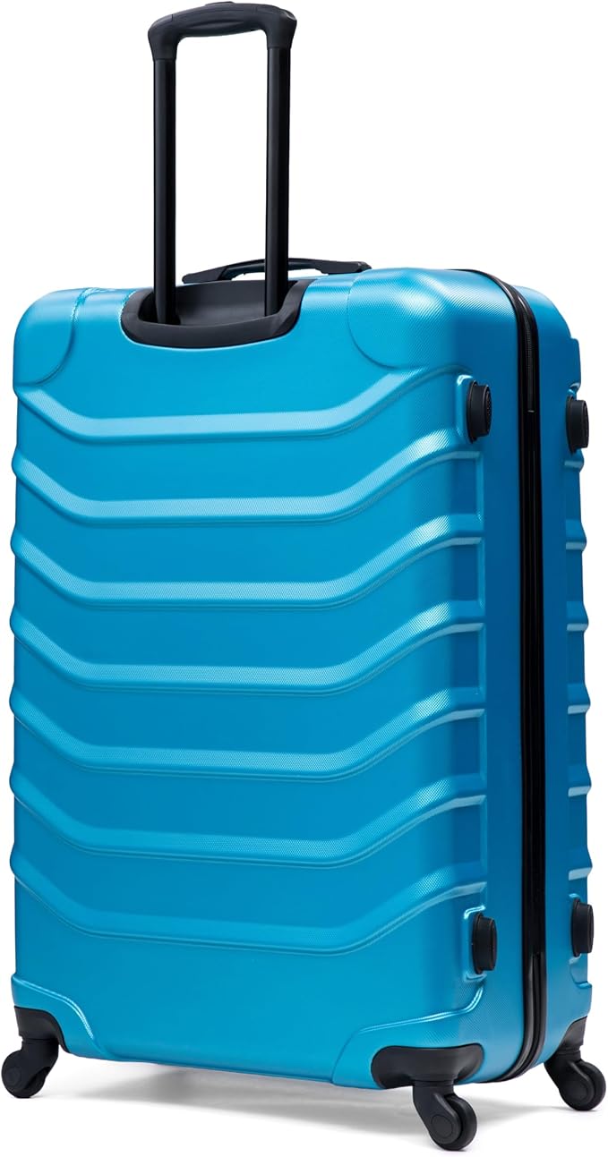 InUSA ENDURANCE Luggage with Spinner Wheels | Durable Lightweight Hardside Suitcase, Travel Bag with Handle and Trolley, 32-Inch Extra-Large Checked Luggage | Teal