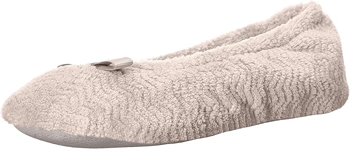 Isotoner Women's Chevron Non-Slip Ballerina Slipper