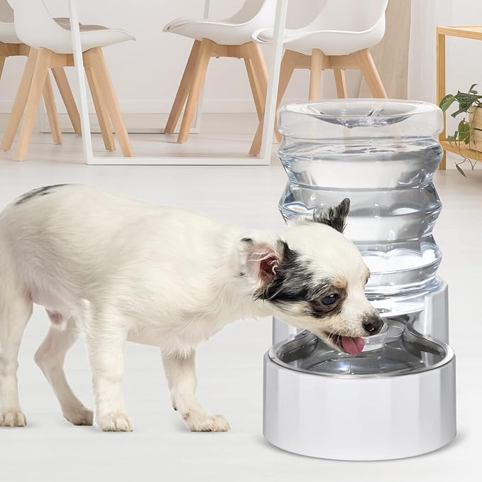 RIZZARI 5L Stainless Steel Gravity Cat Water Bowl Dispenser | BPA-Free Materials,Fresh Water Every Day,Smooth Water Flow,Detachable Components,Suitable for Indoor Use