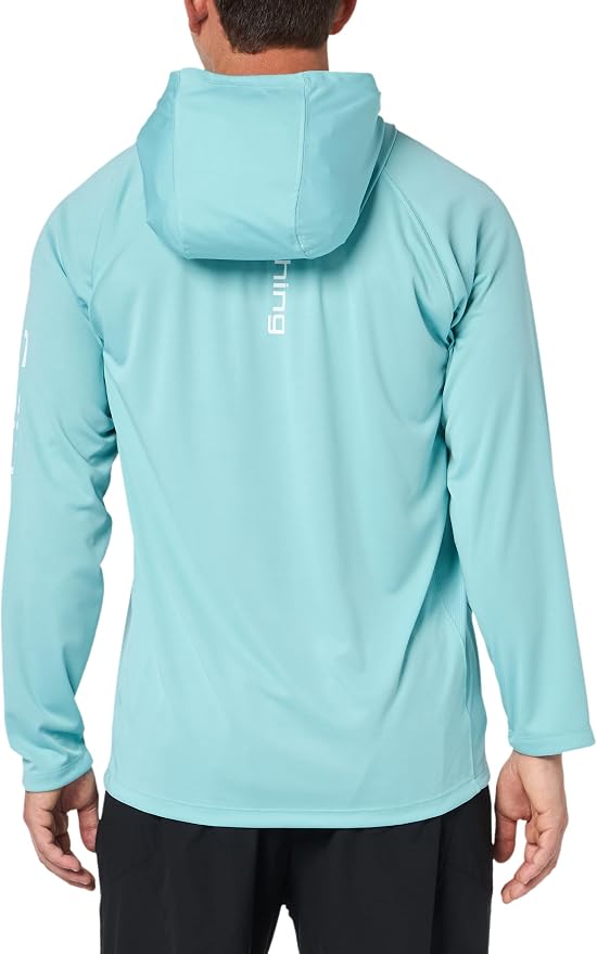 HUK Mens Pursuit Vented Long Sleeve Hoodie, Fishing Shirt with Hood
