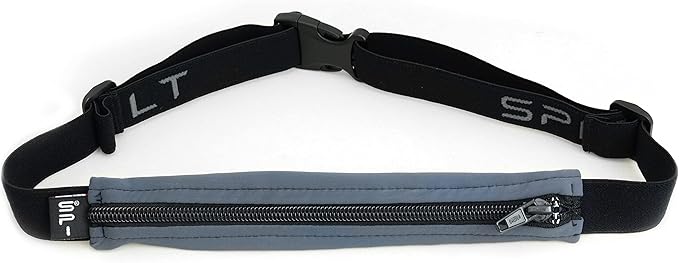SPIbelt Running Belt Original for Women Men, Phone Holder for Running, Running Fanny Pack, Holder for Phone, Running Waist Pack, Adjustable Waist, [Fits All Phones]. Anthracite with Black Zipper
