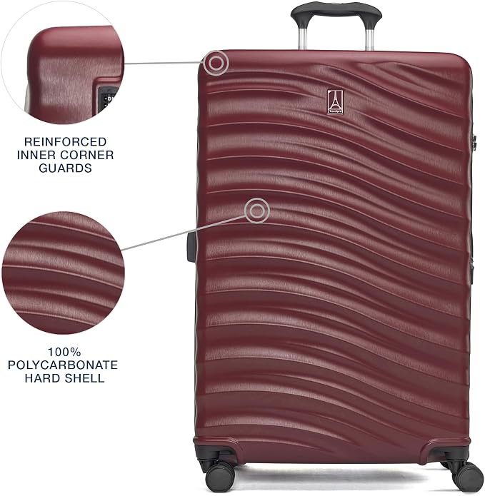 Travelpro Maxlite Air V2 Hardside Expandable Luggage, 8 Spinner Wheels, Lightweight Hard Shell, TSA lock, Cabernet, 2-Piece Set (20/28)