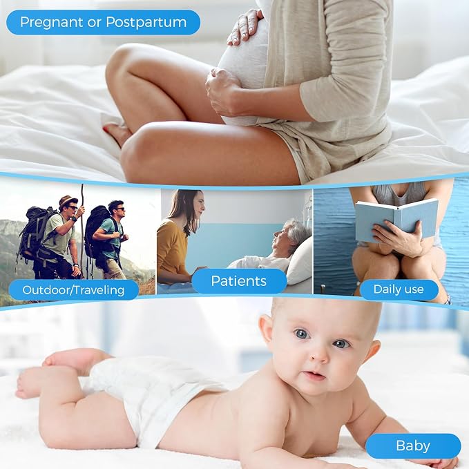 HEYAXA Portable Bidet for Travel, Rechargeable High Pressure Travel Bidet Sprayer for Women, Men, Baby and Hemorrhoid Relief, IPX7 Waterproof Peri Bottle for Postpartum Care(White)