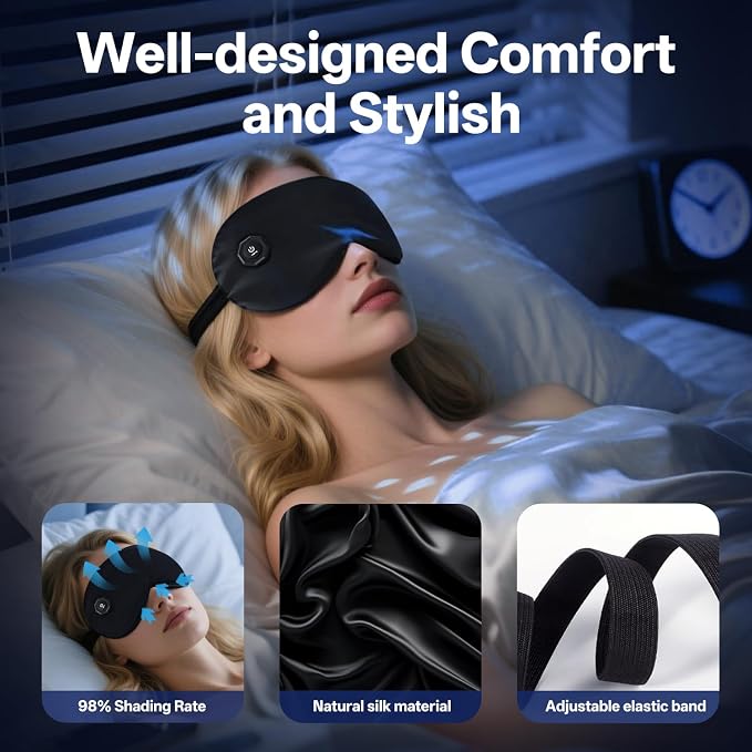 Cordless Heated Eye Mask for Dry Eyes,Electric Warm Compress for Fast Eye Relief Rechargeable USB Heat Relax Mask for Sleep