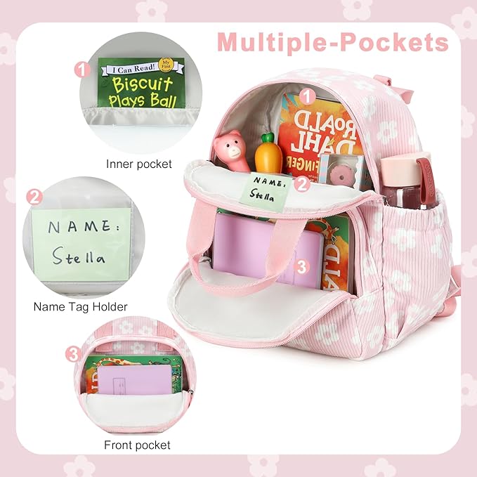 Bluboon Toddler Backpack for Girls Boys 2-4 Cute 12" Preschool Kindergarten Backpacks Kids Daycare Bags School Trave, toddler girl gifts, 3 Year Old Girl Gifts
