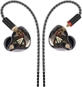 Vibes 202 Wired Earbuds - HiFi in Ear Monitor Headphones – Professional Noise Isolating Ear Buds - Clear Sound, Deep Bass & Comfort-Fit IEM Earphones - MMCX to 3.5mm, Silver Plated Cord, Carrying Case