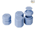 Cadence Travel Containers - Core Skincare Set - Magnetic Containers with Lids,2 Small (0.56oz) & 3 Medium (1.32oz) - Cleanser, Moisturizer, Serum, Makeup Remover & Sun Icon Labels - Pacific