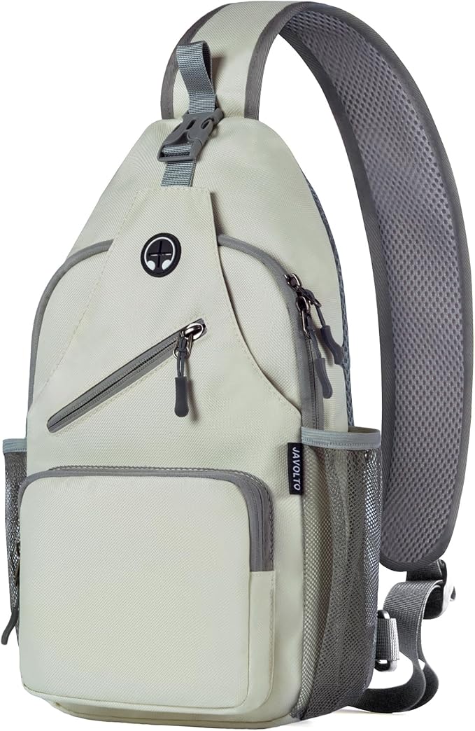 Javolto Sling Bag for Men Crossbody Backpack, Small Sling Backpack Mens Shoulder Bag, Casual Daypack Hiking Bag for Travel