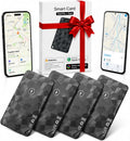 (4 Pack) 2026 Wallet Tracker Card (iOS and Android) Slim Tracking Card, 6-12 Years Battery Bluetooth Smart Card, Work with Apple Find My & Google Find Hub, GPS Locator for Passports, Keys, Backpack