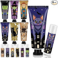6 Pack Halloween Hand Cream and Lip Balm Gifts Sets for Women Mini Hand Lotion Bulk Travel Size Moisturizing Cream Halloween Party Favors for Boo Basket Stuffers 6 Natural Plant Fragrances