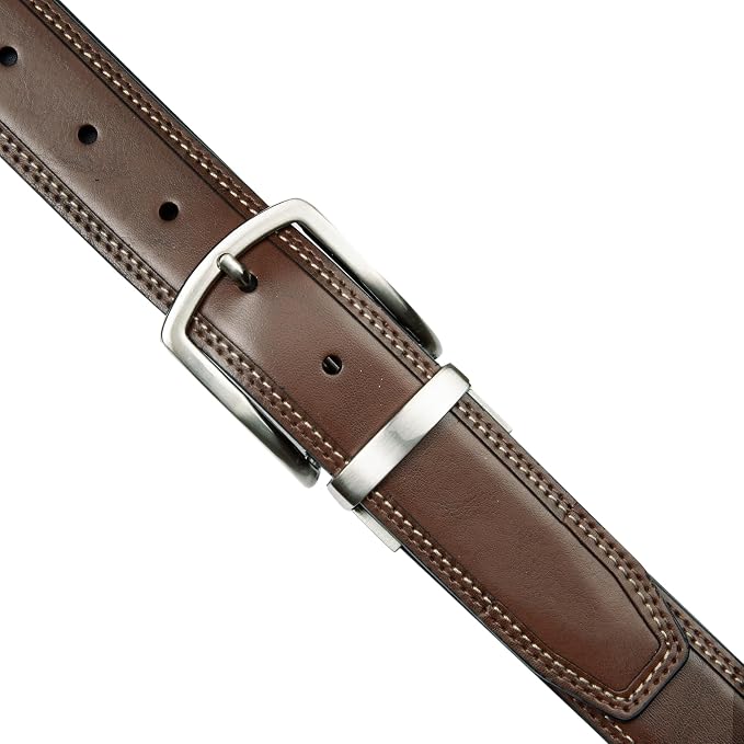 Nautica Men's Reversible Leather Belt | 2-in-1 | Classic | Everyday | Business | Work | Dress | Casual | Metal Buckle