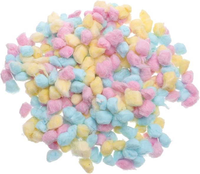 Artibetter 500g Cotton Balls Makeup Removal Face Cleansing Soft Multi-Color Pink Yellow Blue Cotton Suitable for Skin and Beauty Salon Use