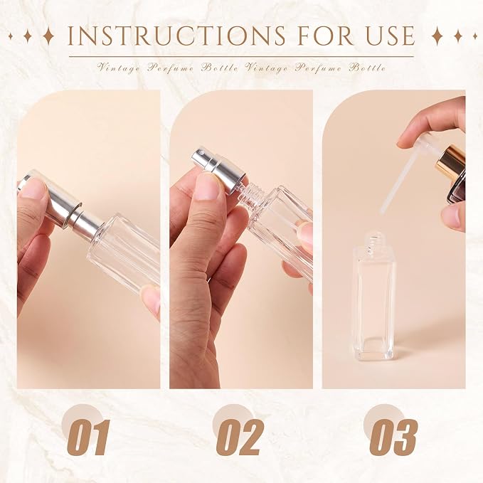 Domensi 30 Pcs 10/15/20/30 ml Perfume Travel Refillable Glass Bottles Spray Bottle Perfume Atomizer for Cologne Dispenser Leak-proof Fragrance Bottles Atomizer Pump Kit (30 ml,Amber Color)