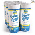 Hand Antibacterial Wipes - Hand Sanitizing Wipes for Kids & Adults, Great for Auto - Fits in Cup Holder, Lemon Scent, 80 Count (Pack of 6)