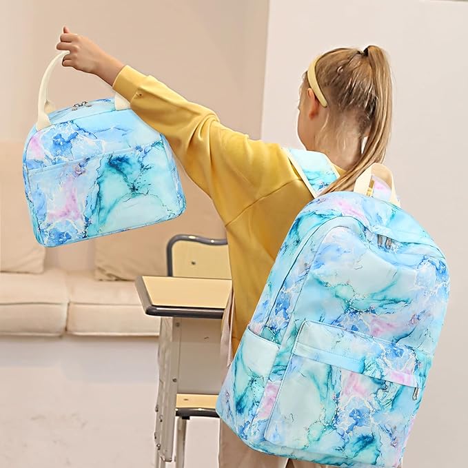 LEDAOU Backpack for Girls School Bag Kids Bookbag Teen Backpack Set Daypack with Lunch Bag and Pencil Case | Kids, Bookbag, Daypack, with Lunch Bag, and Pencil Case