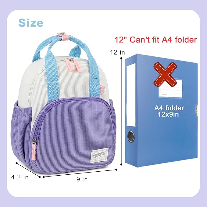 Bluboon Toddler Backpack for Girls Boys Cute 12" Preschool Kindergarten Backpacks Kids Daycare Bags School Trave, toddler girl gifts, 3 Year Old Girl Gifts
