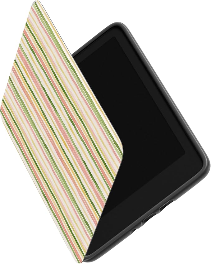 Casely Kindle Case | Sweet Stripes | Rainbow Pastel | Compatible with 7” Kindle Colorsoft and 7” Kindle Paperwhite (12th Gen 2024 Models)