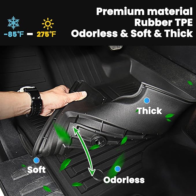 Auxko All Weather Cargo Liner Fit for Honda Civic Sedan(Not for Hatchback) 2022-2025 2026 TPE Rubber Liners Civic Accessories All Season Guard Odorless Anti-Slip Cargo Mat Black