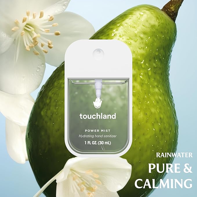 Touchland Hydrating Hand Sanitizer Spray – Blossom 5 Set (Pure Lavender, Vanilla Blossom, Rainwater, Velvet Peach, Applelicious) – 5 x 1 FL OZ Travel Size Mists