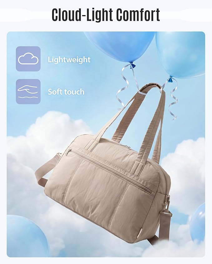 LIGHT FLIGHT Personal Item Travel Bag, Lightweight Gym Bag for Women, 20L Weekender Bag with Toiletry Pouch, Carry on Overnight Dance Bag, Navy Blue