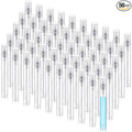 Zhehao 50 Pcs Mini Spray Bottles 10 ml Clear Glass Perfume Bottles Refillable Fine Mist Perfume Atomizer Portable Empty Sample Containers for Cleaning, Essential Oils, Travel (Clear Cap)