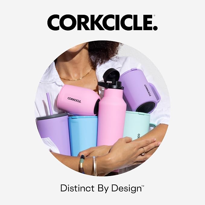 Corkcicle Sport Canteen - Keeps Drinks Cold 25 Hours - Stainless Steel Water Bottle - Triple-Insulated - Spill-Proof - Summer Drinkware Gift - Keeps Drinks Ice Cold - 32 oz - Powder Blue