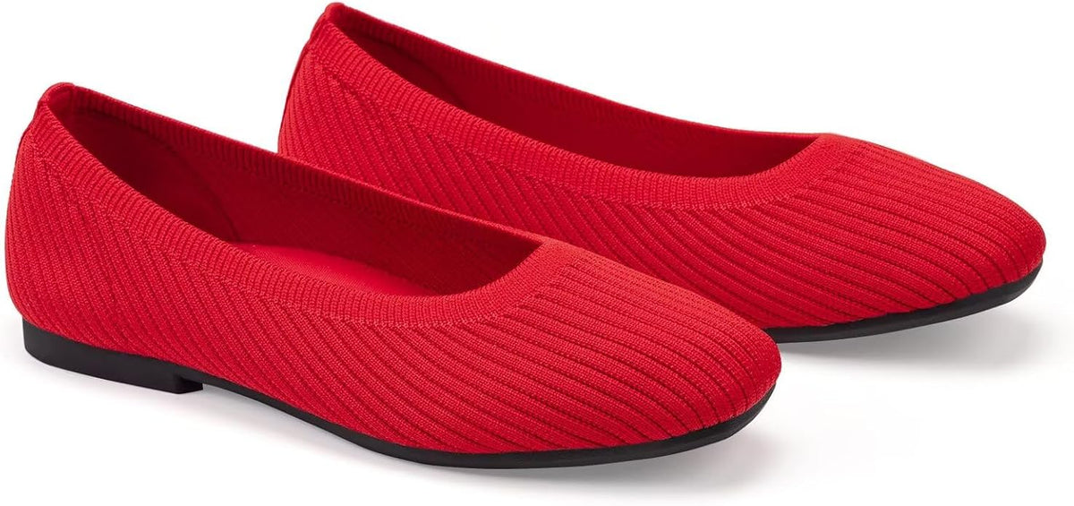 Frank Mully Women's Flats Square Toe Flats Comfortable Slip on Washable Ballet Flats Shoes for Women Dressy Work