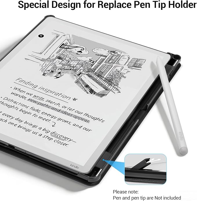 CoBak Case for 11" Kindle Scribe 3rd Generation 2025, Kindle Scribe Colorsoft - All New PU Leather Cover with Auto Sleep Wake, Pen Holder for Scribe 11" 2025 Released