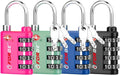 Forge Dual-Opening: Key or Combination Lock, TSA Approved Lock for Luggage, Pelican case, Travel, Gym, School, Luggage Combination Lock, Travel Bag Lock (4 Colors 4 Pk Rose)