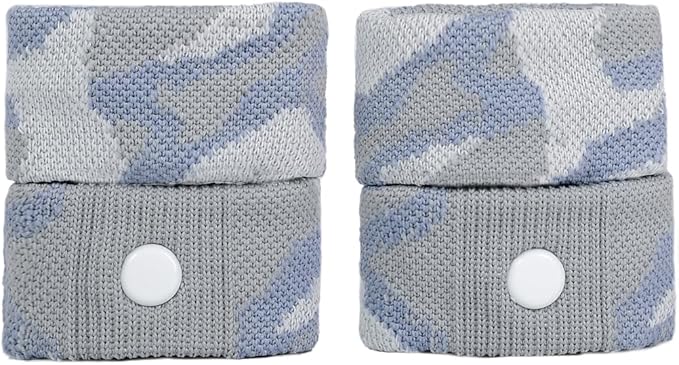 P6 Motion Sickness Bands for Kids Children’s Wristbands for Anti Nausea Sea Cruise Travel Car Sickness All-Natural Non Drowsy Relief Acupressure Treatment (2 Pack, Grey - Grey)