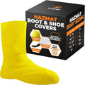 Hazmat Boot and Shoe Covers For Hazardous Materials - Explosives, Gases, Flammable Liquids, Peroxide and More – Large Yellow 12" Over the Shoe Protectors - by Xpose Safety