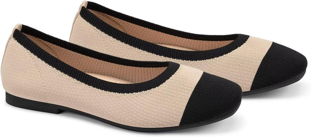 Frank Mully Women's Flats Square Toe Flats Comfortable Slip on Washable Ballet Flats Shoes for Women Dressy Work
