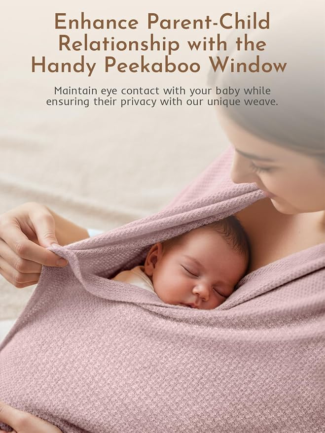 2pk Nursing Cover for Breastfeeding, Soft & Breathable Privacy Poncho, Multi-Use Feeding Shawl, Comfortable & Portable Breastfeeding Cover for Women Includes Mesh Laundry Bag