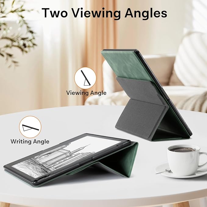 CoBak Case for E-Reader - All New PU Leather Cover with Auto Sleep Wake Feature for Tablet Reader 10.2" 2022 & 2024 Released with Pen Holder (not Compatible with Remarkable)