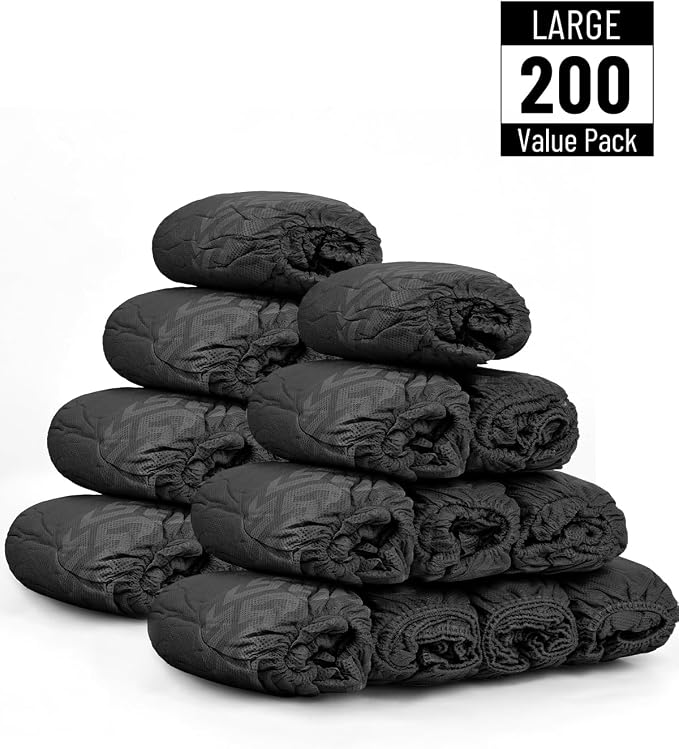 Buself 200 Count Shoe Covers Disposable Non-Slip, Premium Cloth Boot Covers, Slip-resistant, Durable, Breathable, Non-toxic, Recyclable